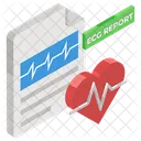 Relatorio De Ecg Relatorio De Saude Documento Ícone