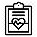 Relatorio De Ecg Relatorio Cardiaco Relatorio Medico Ícone