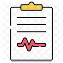 Relatorio De Ecg Relatorio Medico Relatorio De Saude Ícone