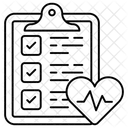 Relatorio De Ecg Relatorio De Batimentos Cardiacos Arquivo De Ecg Icon