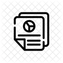 Grafico De Pizza De Relatorio Estatisticas Documento Arquivo Ícone