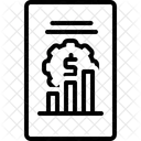 Relatorio Financeiro Relatorio De Negocios Documento De Crescimento Financeiro Ícone