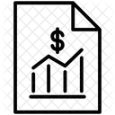 Relatorio Financeiro Moeda Diagrama Ícone