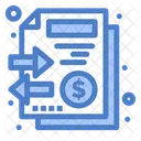 Relatorio Financeiro Documento Financeiro Pilha De Arquivos Ícone