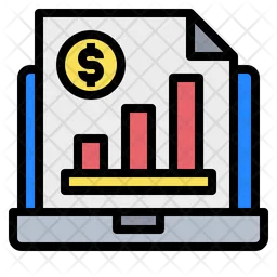 Relatório financeiro on-line  Ícone