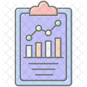 Grafico Relatorio Icone De Cor Linear Icon