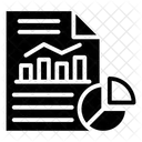 Relatorio Grafico Desempenho Financeiro Relatorio Estatistico Ícone
