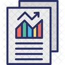 Relatório gráfico de negócios  Ícone