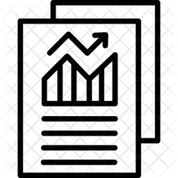 Relatório gráfico de negócios  Ícone