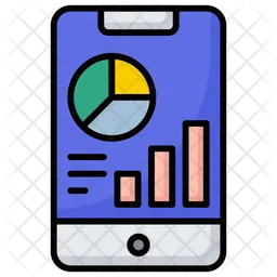 Relatório gráfico móvel  Ícone