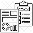 Relatório infográfico  Ícone