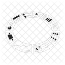 Relatórios analíticos circulados  Ícone