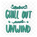 Relax chill out and unwind  Icon