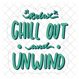 Relax chill out and unwind  Icon