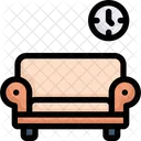 Relaxing In Sofa Living Room Sofa Icon