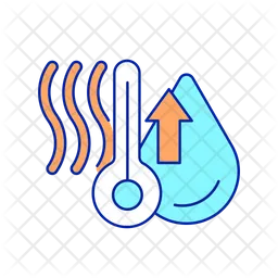 Release of water and heat  Icon