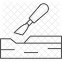 Talla De Madera En Relieve De Borde Fino Icono