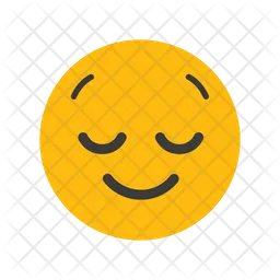 Relieved Face Emoji Icon - Download in Flat Style