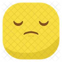 Relieved Face With Sad Mouth Emoji Icon