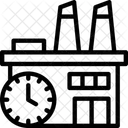 Relogio De Fabrica Cronometragem Industrial Programacao De Instalacoes Ícone