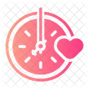 Reloj Vida Util Dia De San Valentin Icono