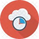 Reloj Nube Base De Datos Icono