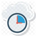 Reloj Nube Base De Datos Icono