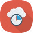 Reloj Nube Base De Datos Icono