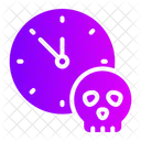 Reloj Miedo Halloween Icono