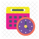 Reloj calendario  Icono