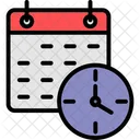 Reloj con calendario  Icono