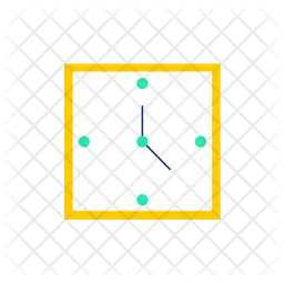 Reloj cuadrado  Icono