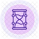 Icono De Linea De Reloj De Arena Icono