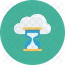 Reloj De Arena En La Nube Carga En La Nube Actualizacion En La Nube Icono