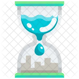 Reloj de arena de agua  Icono