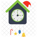 Reloj De Navidad Reloj De Invierno Feliz Ano Nuevo Icono