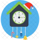 Reloj De Navidad Reloj De Invierno Feliz Ano Nuevo Icono