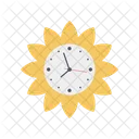 Reloj De Flores Florecer Forma De Flor Icono