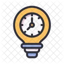 Reloj de ideas creativas  Icono