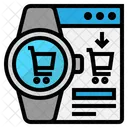 Inteligente Reloj Compras Icono