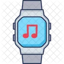 Reloj Inteligente Boton De Reproduccion Aplicacion De Musica Icono