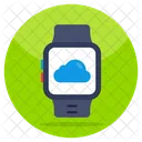 Reloj inteligente en la nube  Icono