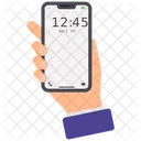 Hora Del Telefono Reloj Movil Hora Movil Icono