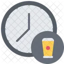 Reloj de vaso de cerveza  Icono