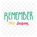 Remember the lesson  Icon