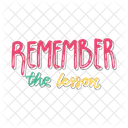 Remember the lesson  Icon
