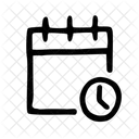 Handdrawn Appicons Calender Clock Icon