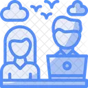 Remote Coworker Icon