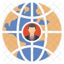 Remote Employee Global Icon