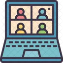 Remote Lesson Online Conference Meeting Icon